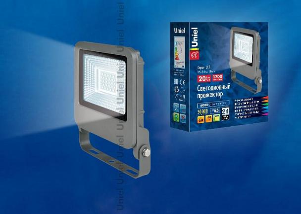 Купить Прожектор светодиодный (UL-00002064) Uniel 20W 6000K ULF-F17-20W/DW