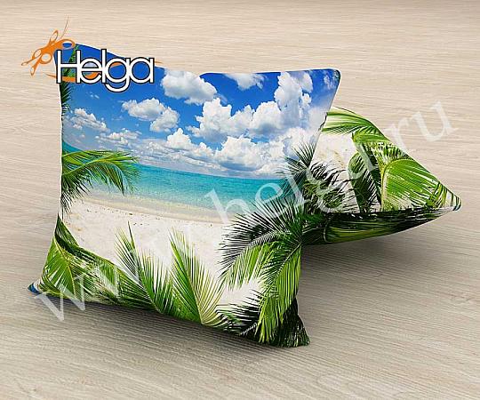 Купить Тропический пляж арт.ТФП3539 v4 (45х45-1шт) фотоподушка (подушка Оксфорд ТФП)