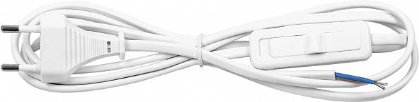 Купить Сетевой шнур с выключателем, 230V 1.9м белый, KF-HK-1