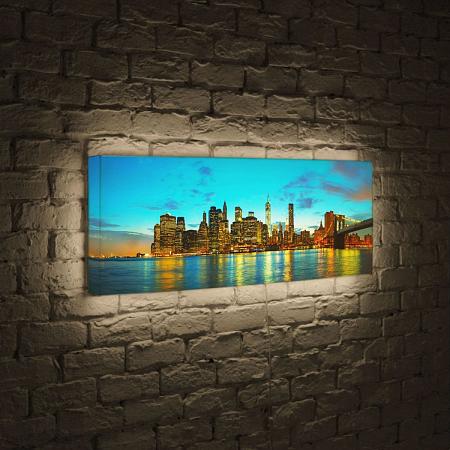 Купить Лайтбокс панорамный Огни большого города 45x135-p005