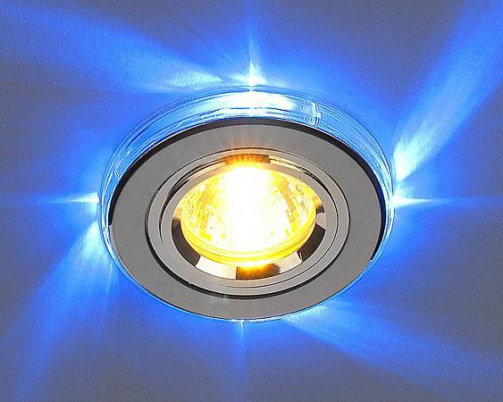 Купить 
Встраиваемый светильник с двойной подсветкой Elektrostandard 2060 MR16 хром/синий 4607176194692