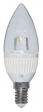 Купить Лампа светодиодная E14 5W 4000K свеча прозрачная LC-CDCL-5/E14/840 L155