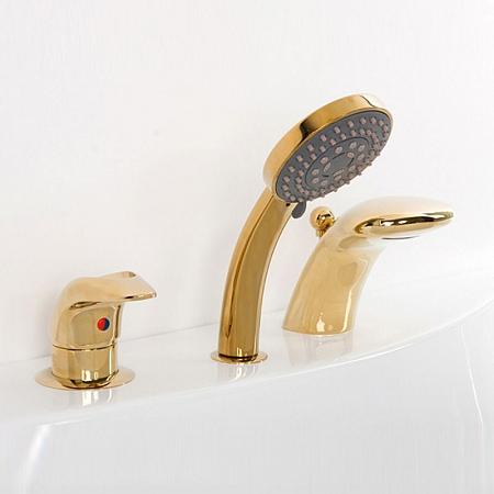 Купить Смеситель на борт ванны Alpen Cobra AS1204G цвет золото