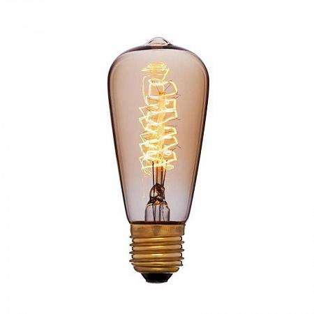 Купить Лампа накаливания E27 40W колба золотая 051-903