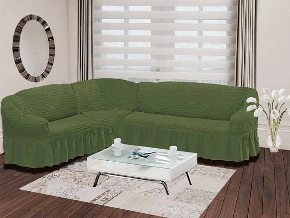 Купить Чехол на диван угловой левосторонний "BULSAN" 2+3 посадочных мест 60% полиэстер 40% хлопок