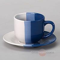 Купить Чайная пара сине-голубая, объем чашки 220 мл
