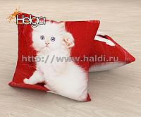 Купить Белый котенок арт.ТФП2768 (45х45-1шт)  фотоподушка (подушка Габардин ТФП)
