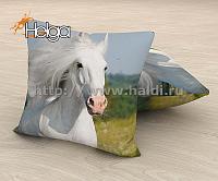 Купить Белая лошадь арт.ТФП2766 v2 (45х45-1шт)  фотоподушка (подушка Габардин ТФП)