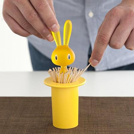 Купить Футляр для зубочисток magic bunny жёлтый