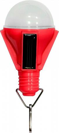 Купить Светильник садово-парковый на солнечной батарее "Лампочка", 4  LED красный, 72*72*112мм , PL262