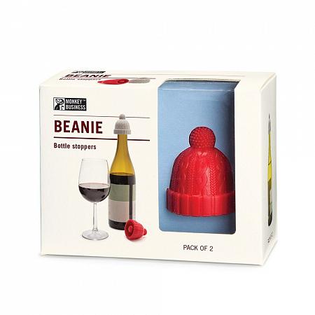 Купить Набор пробок для бутылки beanie красный/серый