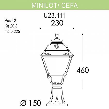 Купить Уличный светильник Fumagalli Minilot/Cefa U23.111.000.AYF1R