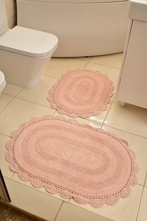 Купить Набор ковриков для ванной "MODALIN" кружевной DIANA 50x80 + 45x60 см 1/2 100% хлопок