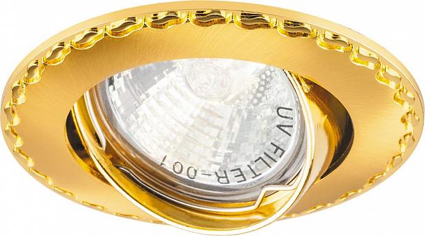 Купить Светильник встраиваемый Feron 125T-MR16 потолочный MR16 G5.3 матовое золото-золото