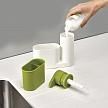 Купить Органайзер для раковины с дозатором для мыла sinkbase белый/зеленый