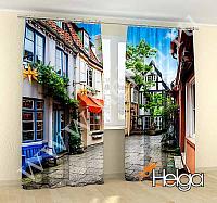 Купить Красочные дома в Германии арт.ТФА4815 (145х275-2шт) фотошторы (штора Габардин ТФА)