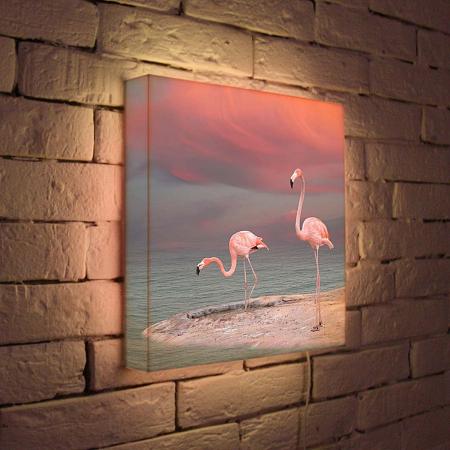Купить Лайтбокс Фламинго 35x35-022