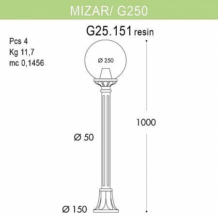Купить Уличный светильник Fumagalli Mizarr/G250 G25.151.000.WYE27