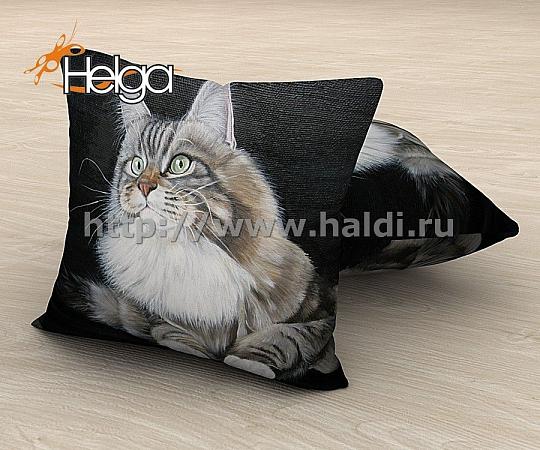 Купить Портрет кота арт.ТФП3204 (45х45-1шт) фотоподушка (подушка Мокрый шелк ТФП)