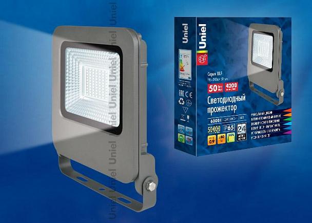 Купить Прожектор светодиодный (UL-00002070) Uniel 50W 6000K ULF-F17-50W/DW