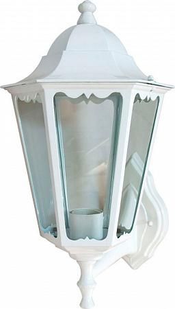Купить Светильник садово-парковый Feron 6201 шестигранный на стену вверх 100W E27 230V, белый