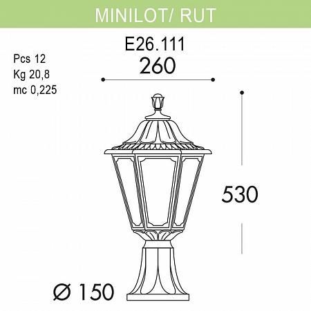 Купить Уличный светильник Fumagalli Minilot/Rut E26.111.000.AYE27