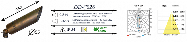 Купить Ландшафтный светильник LD-Lighting LD-CO26