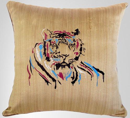 Купить Подушка декоративная 45х45 с вышивкой Вышивка "Тигр" (21401011-t08)