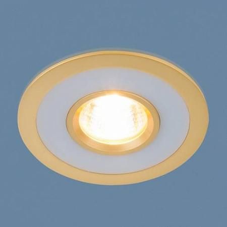 Купить Встраиваемый светильник с двойной подсветкой Elektrostandard 1052 MR16 GD золото 4690389061684