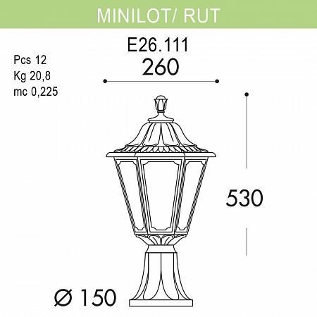 Купить Уличный светильник Fumagalli Minilot/Rut E26.111.000.BYF1R