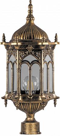 Купить Светильник садово-парковый Feron PL114 шестигранный на столб 60W 230V E27 черное золото
