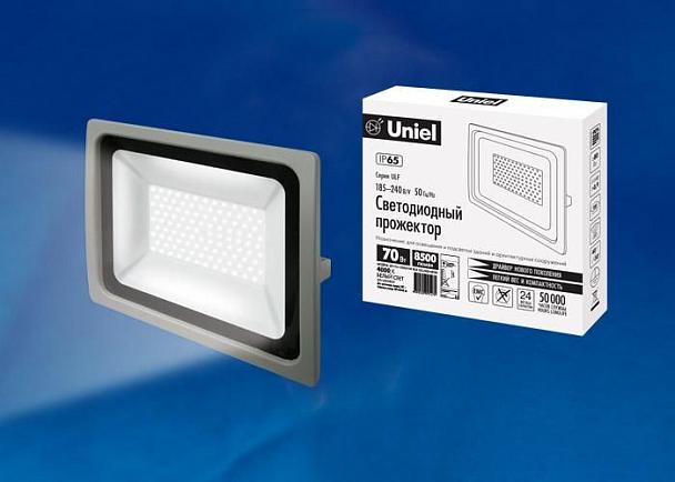 Купить Прожектор светодиодный (UL-00002017) Uniel 70W 4000K ULF-F16-70W/NW IP65 185-240В Silver