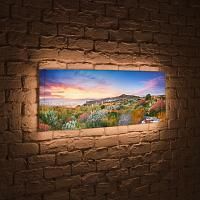 Купить Лайтбокс панорамный Цветы на закате 60x180-p002