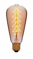 Купить Лампа накаливания E27 40W колба золотая 053-518	