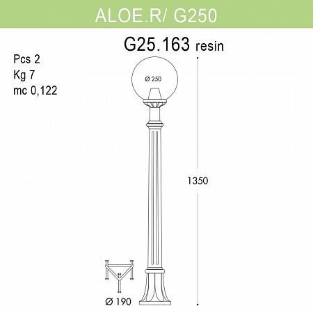 Купить Уличный светильник Fumagalli Aloe.R/G250 G25.163.000.BZE27