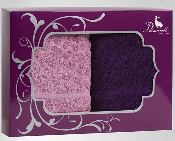 Купить Набор из 2-х полотенец Vitra 50х90+50х90 в подарочной упаковке фиолетовый+лиловый (42850509-V1439)