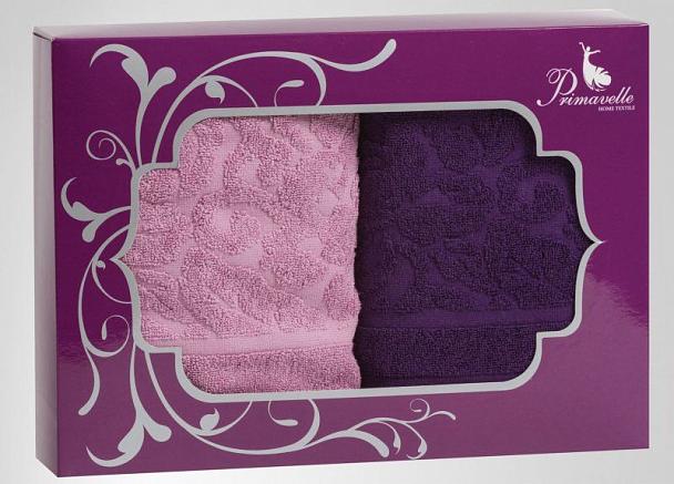 Купить Набор из 2-х полотенец Fiona 50х90+50х90 в подарочной упаковке фиолетовый+лиловый (42850509-F1439)