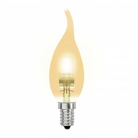 Купить Лампа галогенная (04121) E14 42W свеча на ветру золотоая HCL-42/CL/E14 flame gold