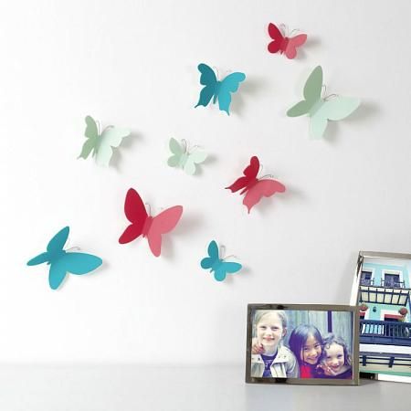 Купить Декор для стен mariposa 9 элементов разноцветный 