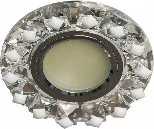 Купить Светильник встраиваемый с белой LED подсветкой Feron CD7570 потолочный MR16 G5.3 прозрачно-белый