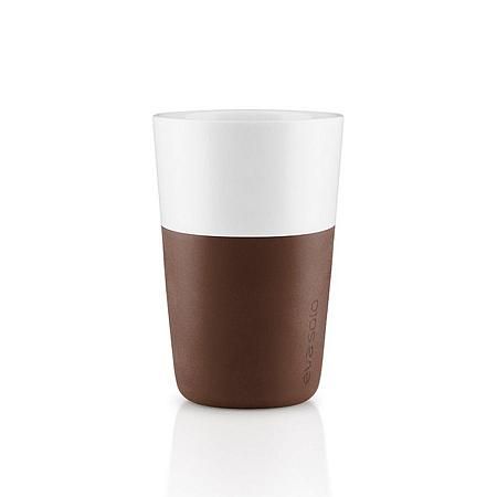 Купить Набор чашек latte 360 мл коричневый/белый