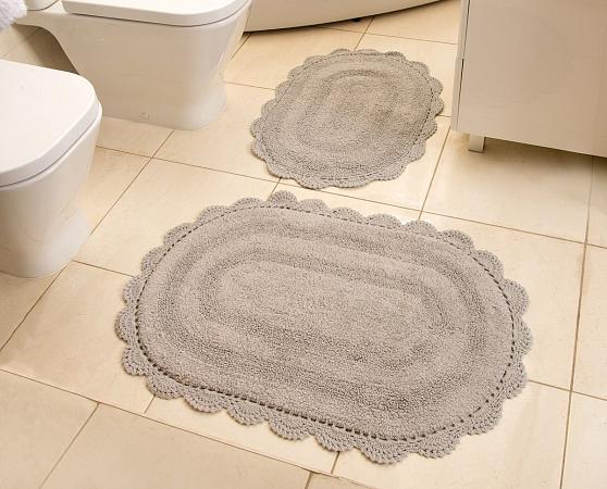 Купить Набор ковриков для ванной "MODALIN" кружевной DIANA 50x80 + 45x60 см 1/2 100% хлопок