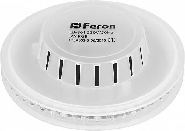 Купить Лампа светодиодная Feron LB-801 Диско 5W RGB