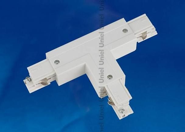 Купить Соединитель для шинопроводов Т-образный, левый, внутренний (09759) Uniel UBX-A34 White