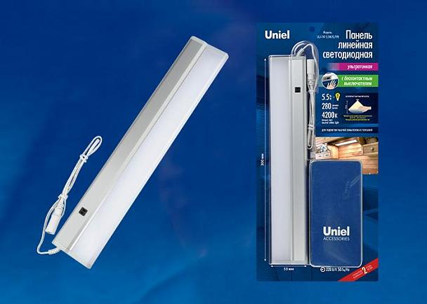 Купить Мебельный светодиодный светильник (UL-00002883) Uniel ULI-F41-5,5W/4200K/DIM Sensor IP20 Silver