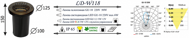 Купить Ландшафтный светильник LD-Lighting LD-W118