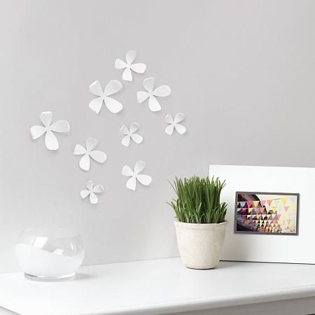 Купить Декор для стен wallflower 10 элементов белый
