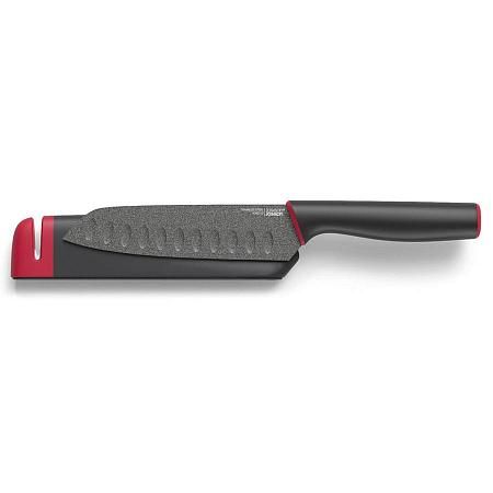 Купить Нож сантоку в чехле со встроенной ножеточкой slice&sharpen 5"