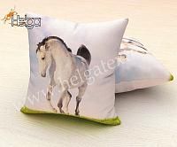Купить Белая лошадь арт.ТФП2418 (45х45-1шт) фотоподушка (подушка Ализе ТФП)