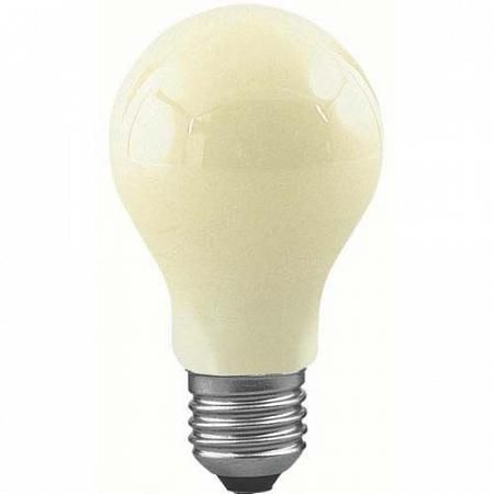 Купить Лампа накаливания диммируемая для отпугивания насекомых Е27 60W груша желтая 46060